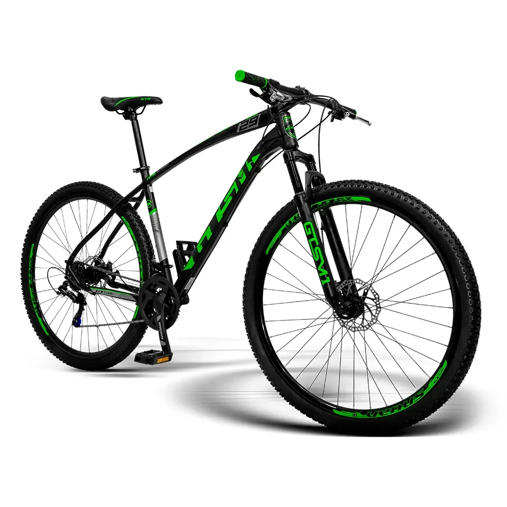 Bicicleta GTS M1 Freio a Disco 21v Shimano Tourney Suspensão I-Vtec SX Lite
